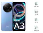 Redmi A3 4GB 128GB Lake Blue smartphone with dual sim 6.7 inch display and 1280 by 720 resolution