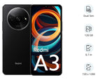 Redmi A3 6GB 128GB Midnight Black smartphone with dual sim 6.7 inch display and 720x1280 resolution